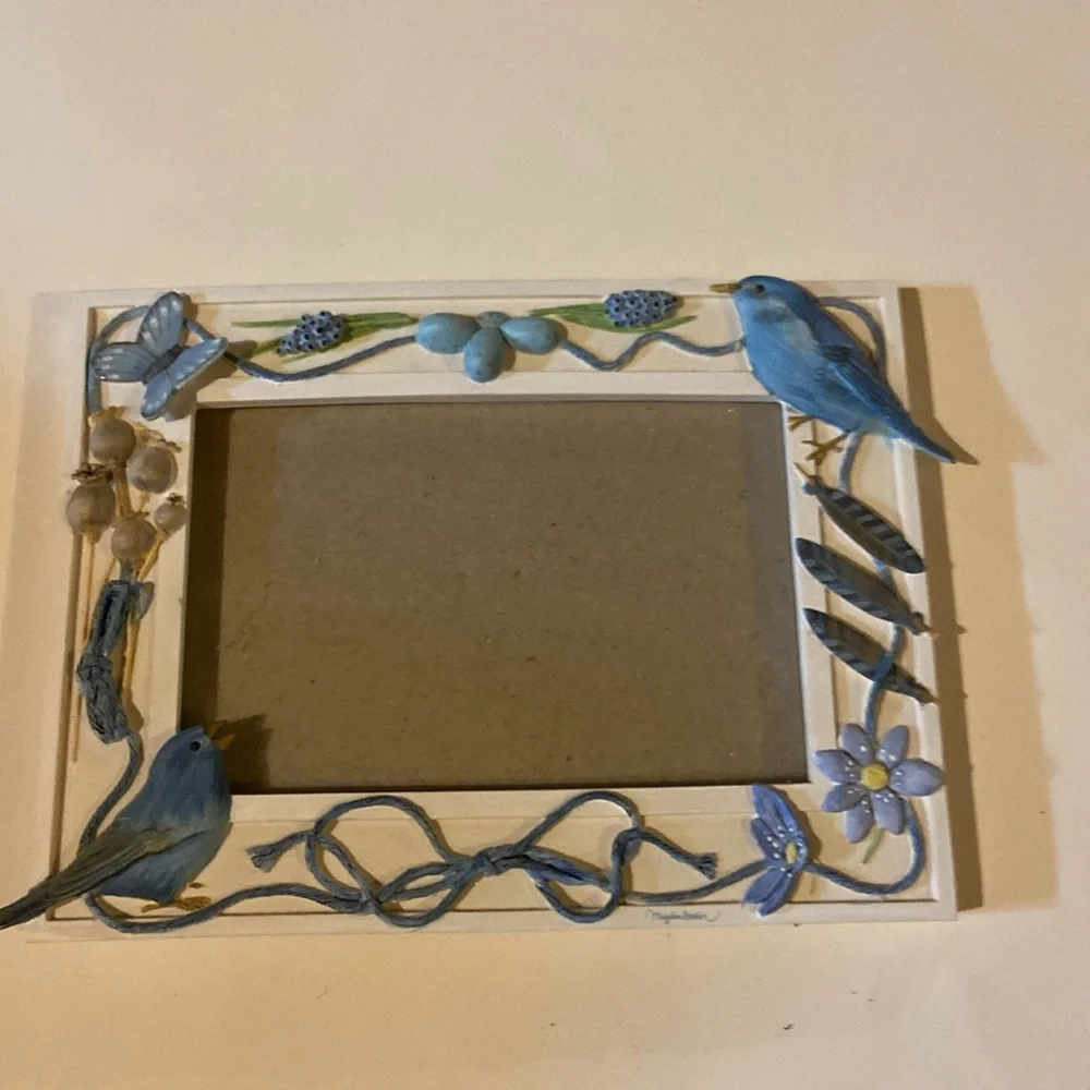 3D Picture Frame With Blue Birds